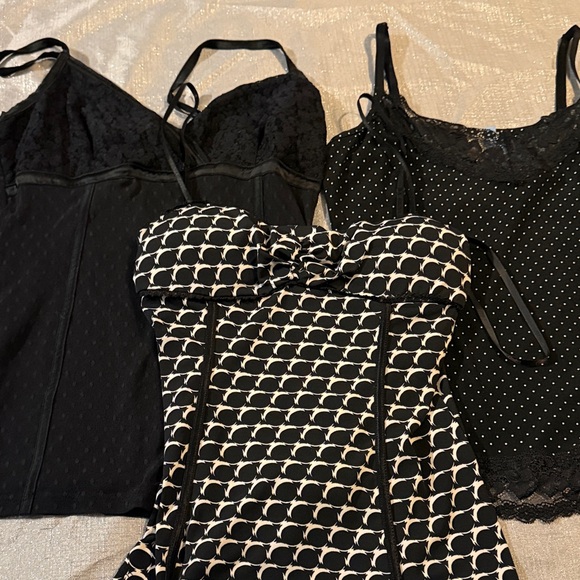 Express Tops - Express Black and White Camisole Set
